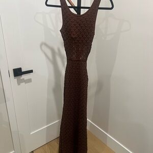 OAK + FORT Chocolate Knit Maxi Dress
